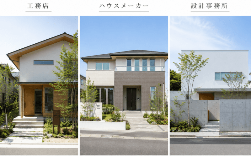 工務店、ハウスメーカー、設計事務所