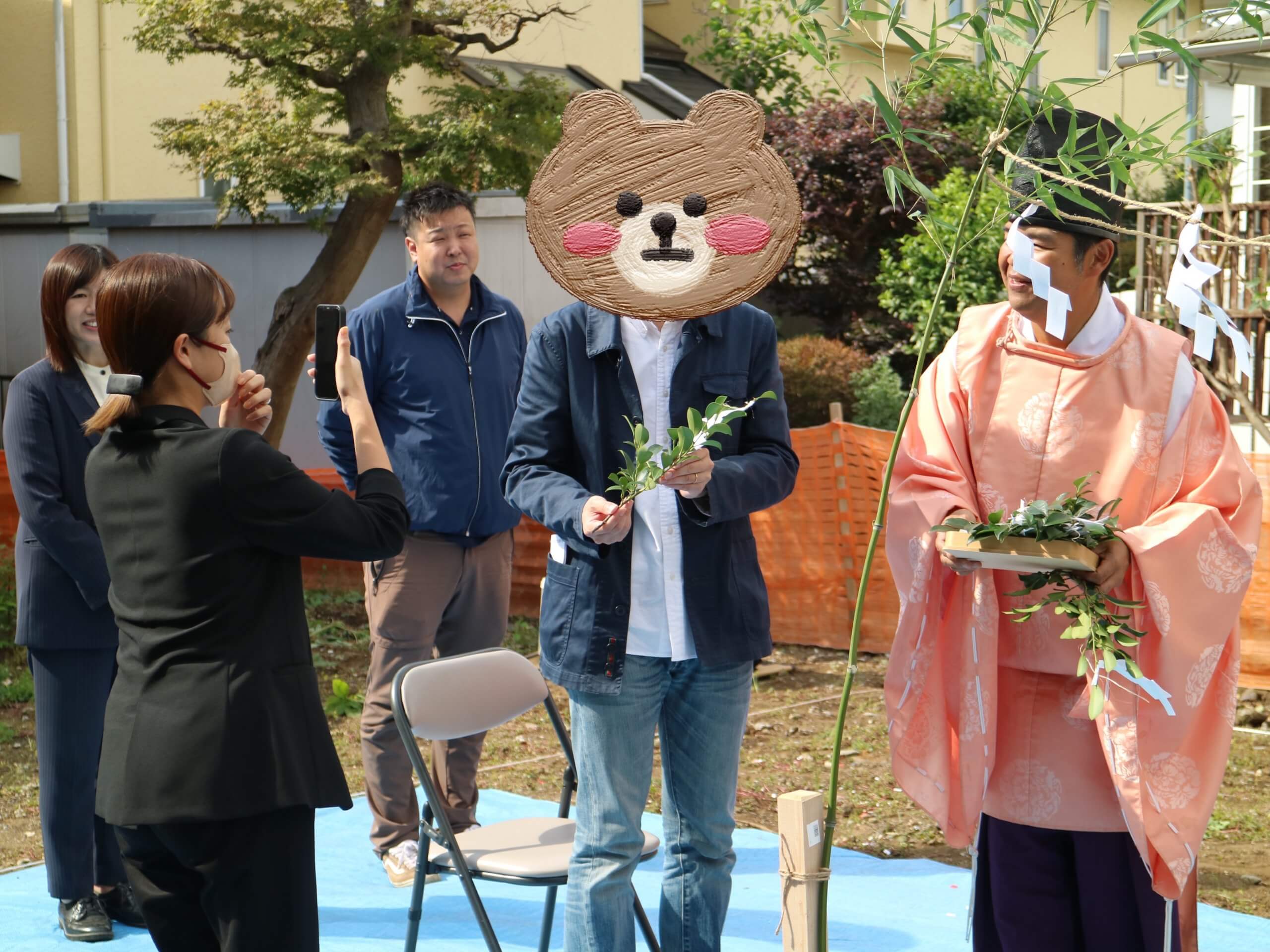 地鎮祭の様子