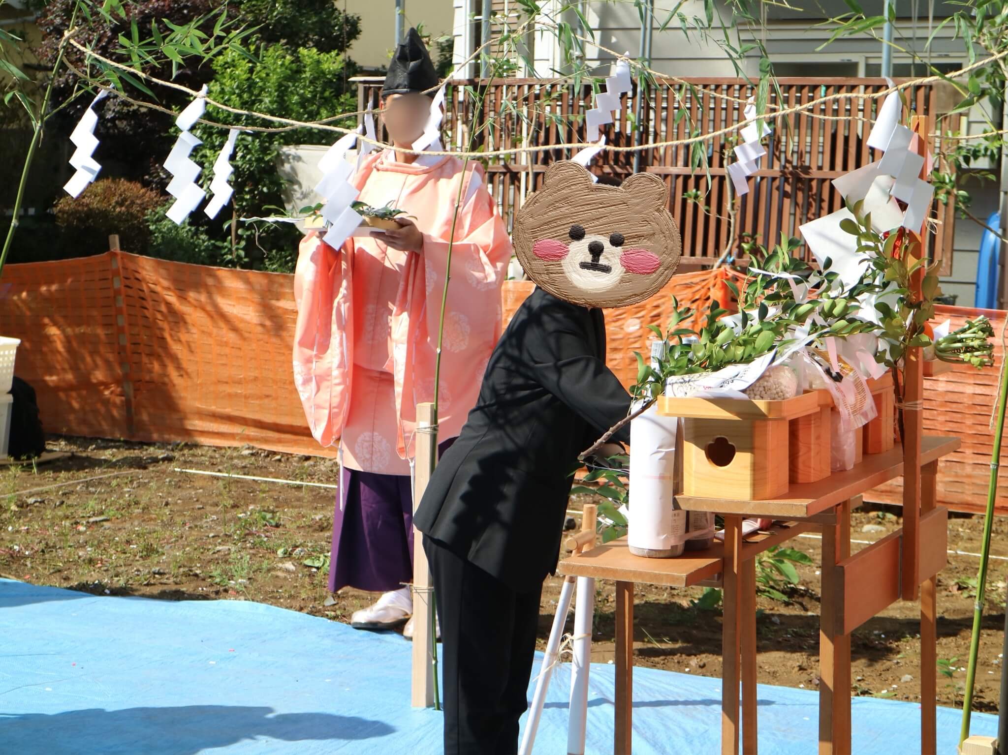 地鎮祭の様子