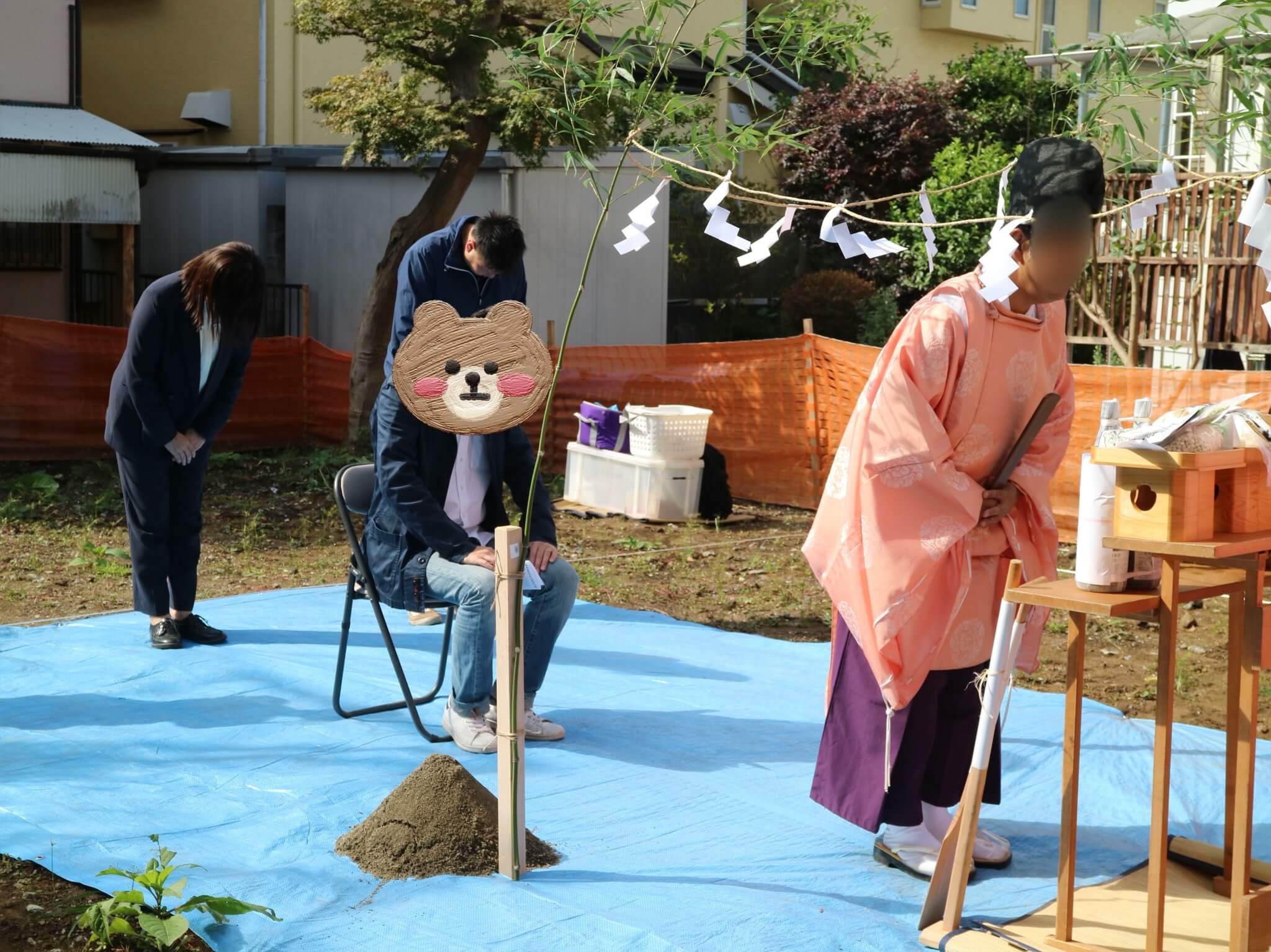 地鎮祭の様子